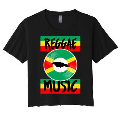 Reggae Music Jamaica Women's Crop Top Tee