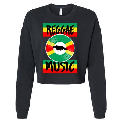 Reggae Music Jamaica Cropped Pullover Crew