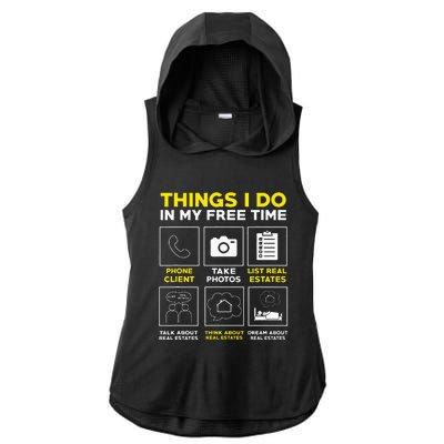 Real Estate Humor Agent Realtor Ladies PosiCharge Tri-Blend Wicking Draft Hoodie Tank