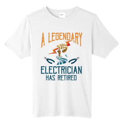 Retired Electrician Humor Electrician Retirement Gift Tall Fusion ChromaSoft Performance T-Shirt