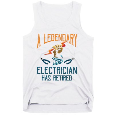 Retired Electrician Humor Electrician Retirement Gift Tank Top