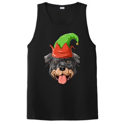 Rottweiler Elf Hat Christmas Rottweiler Gift PosiCharge Competitor Tank