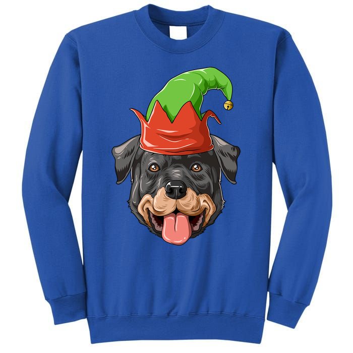 Rottweiler Elf Hat Christmas Rottweiler Gift Sweatshirt