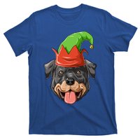 Rottweiler Elf Hat Christmas Rottweiler Gift T-Shirt