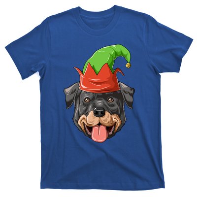 Rottweiler Elf Hat Christmas Rottweiler Gift T-Shirt