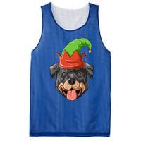 Rottweiler Elf Hat Christmas Rottweiler Gift Mesh Reversible Basketball Jersey Tank