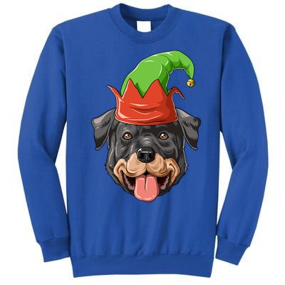 Rottweiler Elf Hat Christmas Rottweiler Gift Tall Sweatshirt