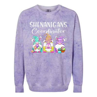 Rabbit Eggs Hunting Shenanigans Bunny Gnome Colorblast Crewneck Sweatshirt