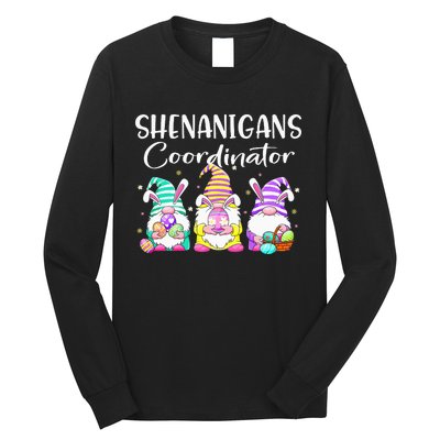 Rabbit Eggs Hunting Shenanigans Bunny Gnome Long Sleeve Shirt