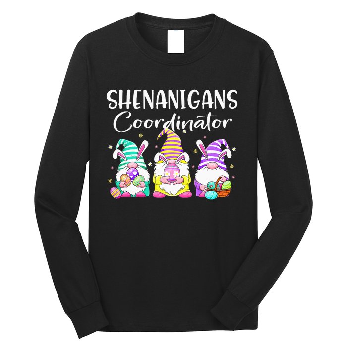 Rabbit Eggs Hunting Shenanigans Bunny Gnome Long Sleeve Shirt