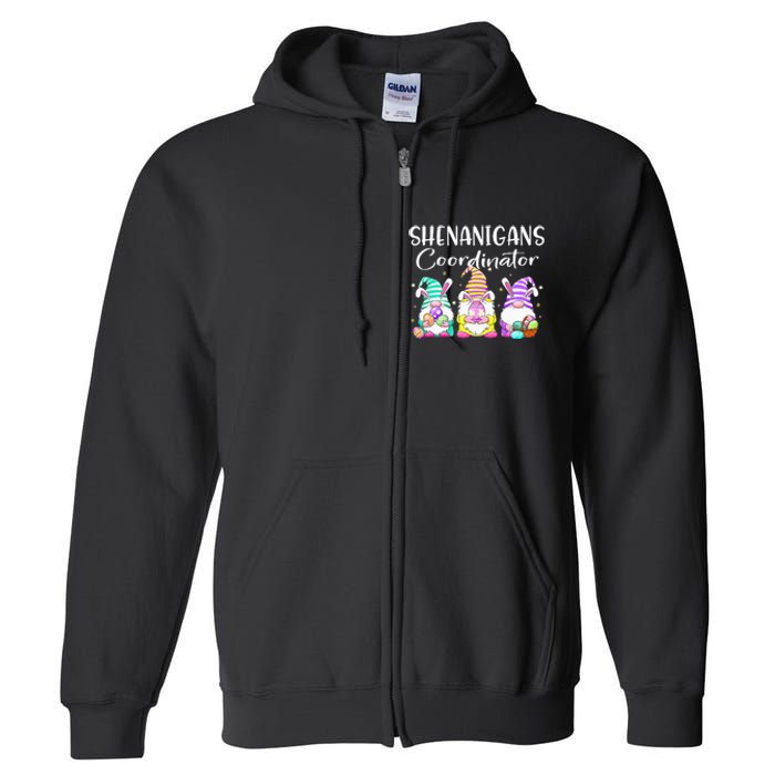 Rabbit Eggs Hunting Shenanigans Bunny Gnome Full Zip Hoodie