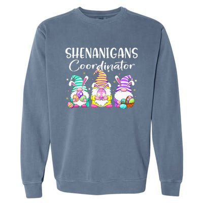 Rabbit Eggs Hunting Shenanigans Bunny Gnome Garment-Dyed Sweatshirt