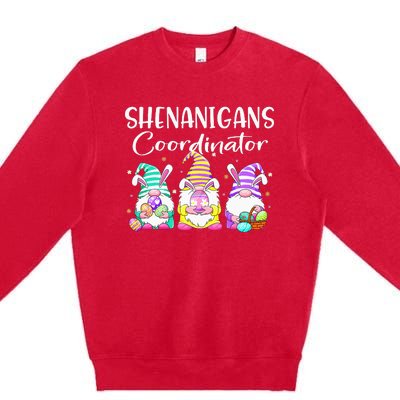 Rabbit Eggs Hunting Shenanigans Bunny Gnome Premium Crewneck Sweatshirt