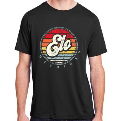 Retro Elo Home State Cool 70s Style Sunset Adult ChromaSoft Performance T-Shirt