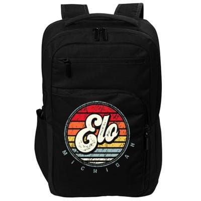 Retro Elo Home State Cool 70s Style Sunset Impact Tech Backpack