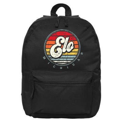 Retro Elo Home State Cool 70s Style Sunset 16 in Basic Backpack