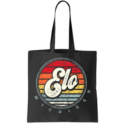 Retro Elo Home State Cool 70s Style Sunset Tote Bag