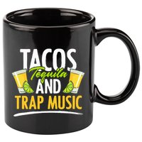 Rap Edm Hiphop Rapper Tacos Tequila And Trap Music 11oz C Handle Ceramic Mug