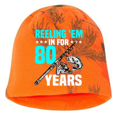 Reeling Em In For 80 Years Birthday 80th Bday Celebration Kati - Camo Knit Beanie