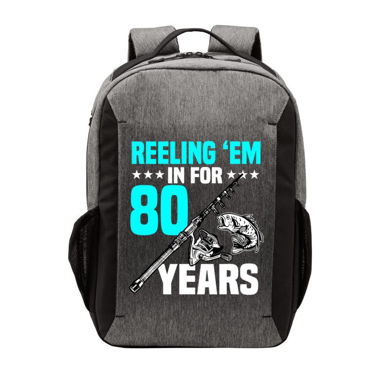 Reeling Em In For 80 Years Birthday 80th Bday Celebration Vector Backpack