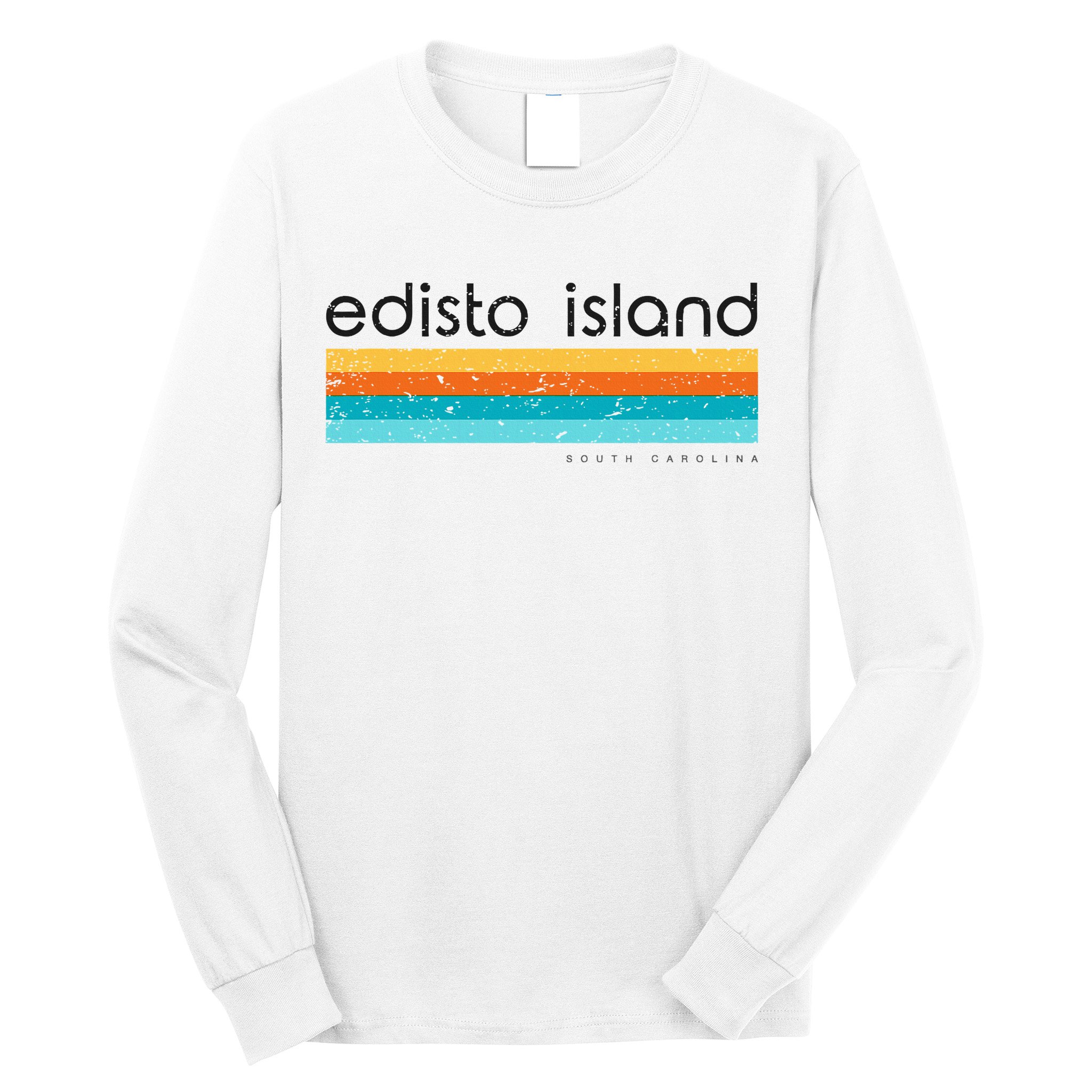 Retro Edisto Island South Carolina Vintage Design Long Sleeve Shirt