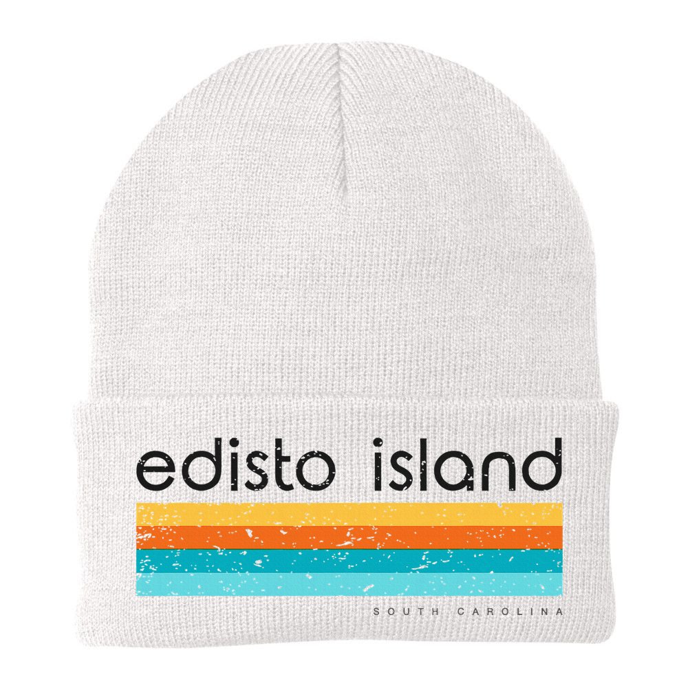 Retro Edisto Island South Carolina Vintage Design Beanie