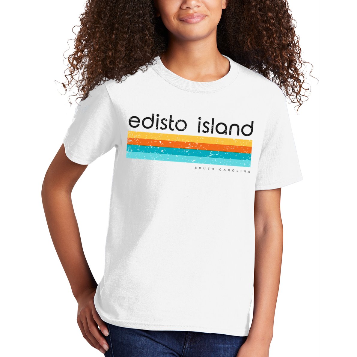 Retro Edisto Island South Carolina Vintage Design Kids T-Shirt