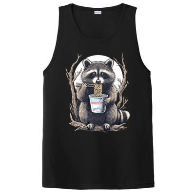 Raccoon Eating Instant Noodle Cup Funny Gifts PosiCharge Competitor Tank