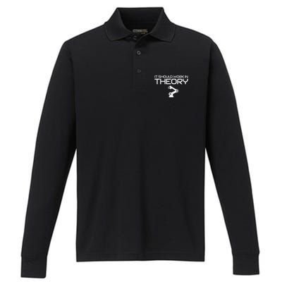 Robotics Engineer It Should Work In Theory Robotics Performance Long Sleeve Polo