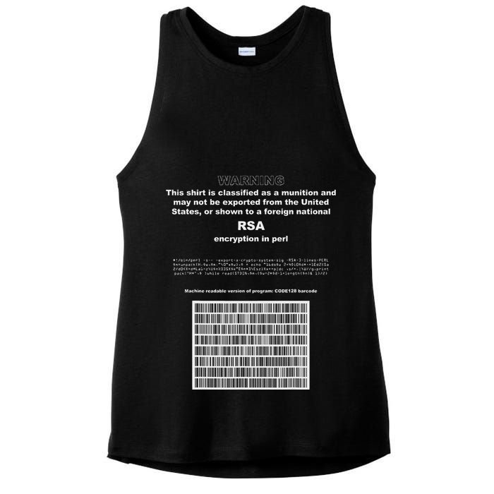 Rsa Encryption In Perl Bitcoin Cypherpunk Adam Back Barcode Ladies PosiCharge Tri-Blend Wicking Tank
