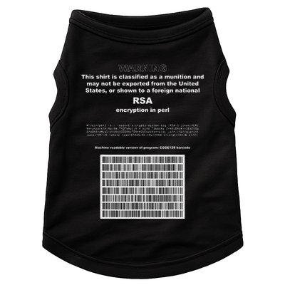 Rsa Encryption In Perl Bitcoin Cypherpunk Adam Back Barcode Doggie Tank