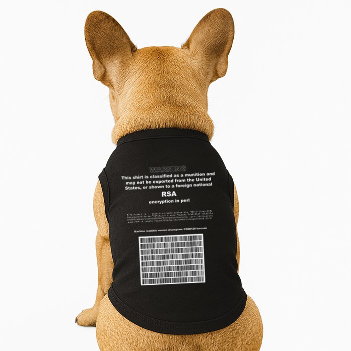 Rsa Encryption In Perl Bitcoin Cypherpunk Adam Back Barcode Doggie Tank