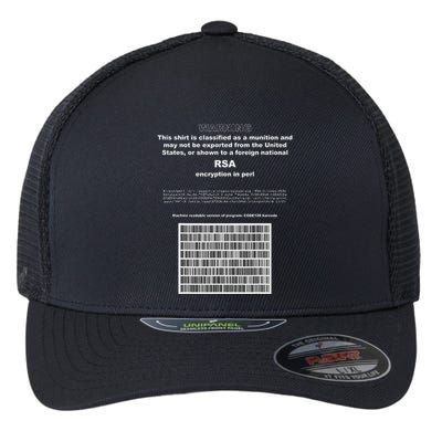 Rsa Encryption In Perl Bitcoin Cypherpunk Adam Back Barcode Flexfit Unipanel Trucker Cap