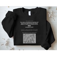 Rsa Encryption In Perl Bitcoin Cypherpunk Adam Back Barcode Sweatshirt