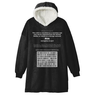 Rsa Encryption In Perl Bitcoin Cypherpunk Adam Back Barcode Hooded Wearable Blanket