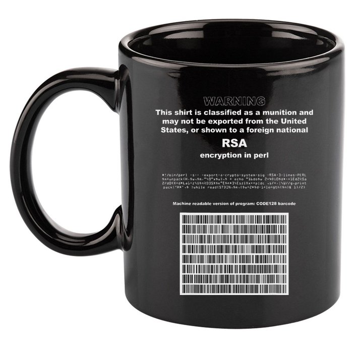 Rsa Encryption In Perl Bitcoin Cypherpunk Adam Back Barcode 11oz C Handle Ceramic Mug