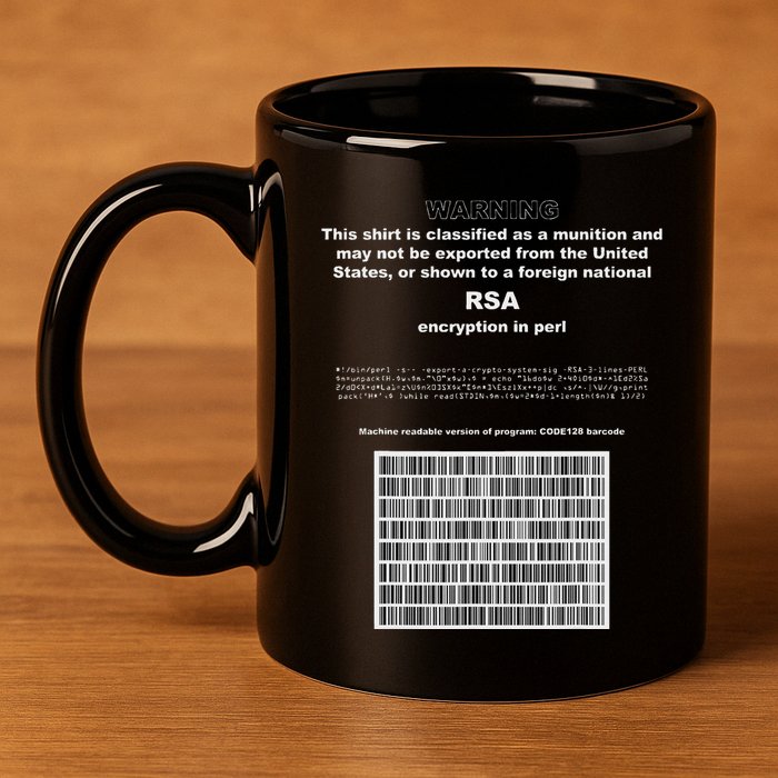 Rsa Encryption In Perl Bitcoin Cypherpunk Adam Back Barcode 11oz C Handle Ceramic Mug