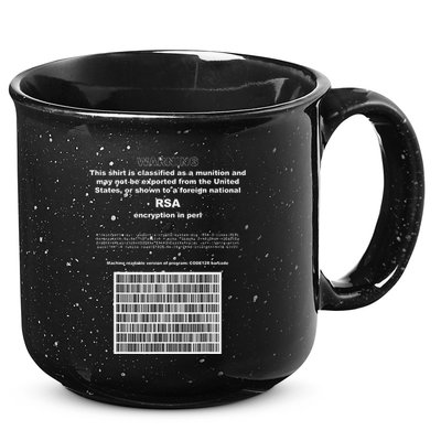Rsa Encryption In Perl Bitcoin Cypherpunk Adam Back Barcode 15oz Campfire Ceramic Mug
