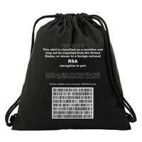 Rsa Encryption In Perl Bitcoin Cypherpunk Adam Back Barcode Drawstring Bag