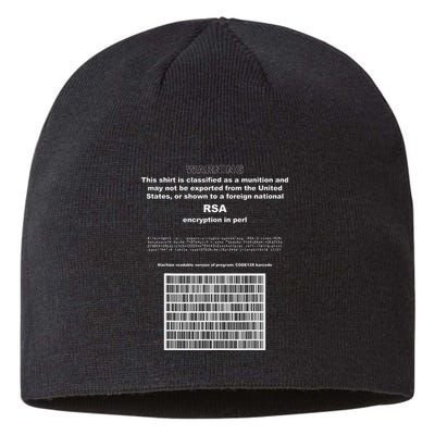 Rsa Encryption In Perl Bitcoin Cypherpunk Adam Back Barcode Sustainable Beanie