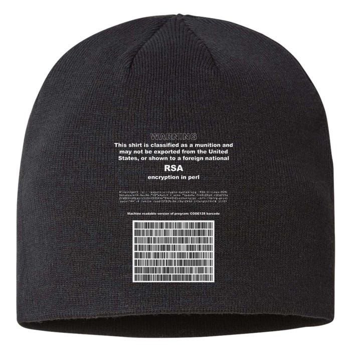 Rsa Encryption In Perl Bitcoin Cypherpunk Adam Back Barcode Sustainable Beanie