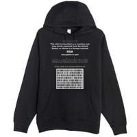 Rsa Encryption In Perl Bitcoin Cypherpunk Adam Back Barcode Premium Pullover Hoodie
