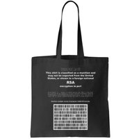 Rsa Encryption In Perl Bitcoin Cypherpunk Adam Back Barcode Tote Bag