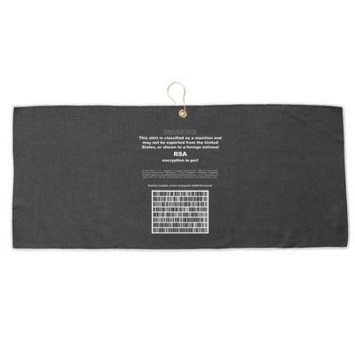 Rsa Encryption In Perl Bitcoin Cypherpunk Adam Back Barcode Large Microfiber Waffle Golf Towel