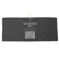 Rsa Encryption In Perl Bitcoin Cypherpunk Adam Back Barcode Large Microfiber Waffle Golf Towel