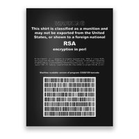 Rsa Encryption In Perl Bitcoin Cypherpunk Adam Back Barcode Poster