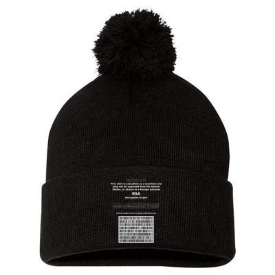 Rsa Encryption In Perl Bitcoin Cypherpunk Adam Back Barcode Pom Pom 12in Knit Beanie