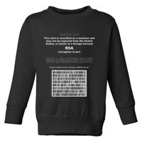 Rsa Encryption In Perl Bitcoin Cypherpunk Adam Back Barcode Toddler Sweatshirt