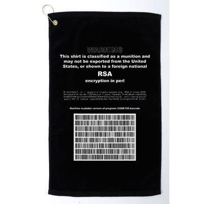 Rsa Encryption In Perl Bitcoin Cypherpunk Adam Back Barcode Golf Towel