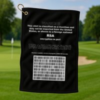 Rsa Encryption In Perl Bitcoin Cypherpunk Adam Back Barcode Golf Towel